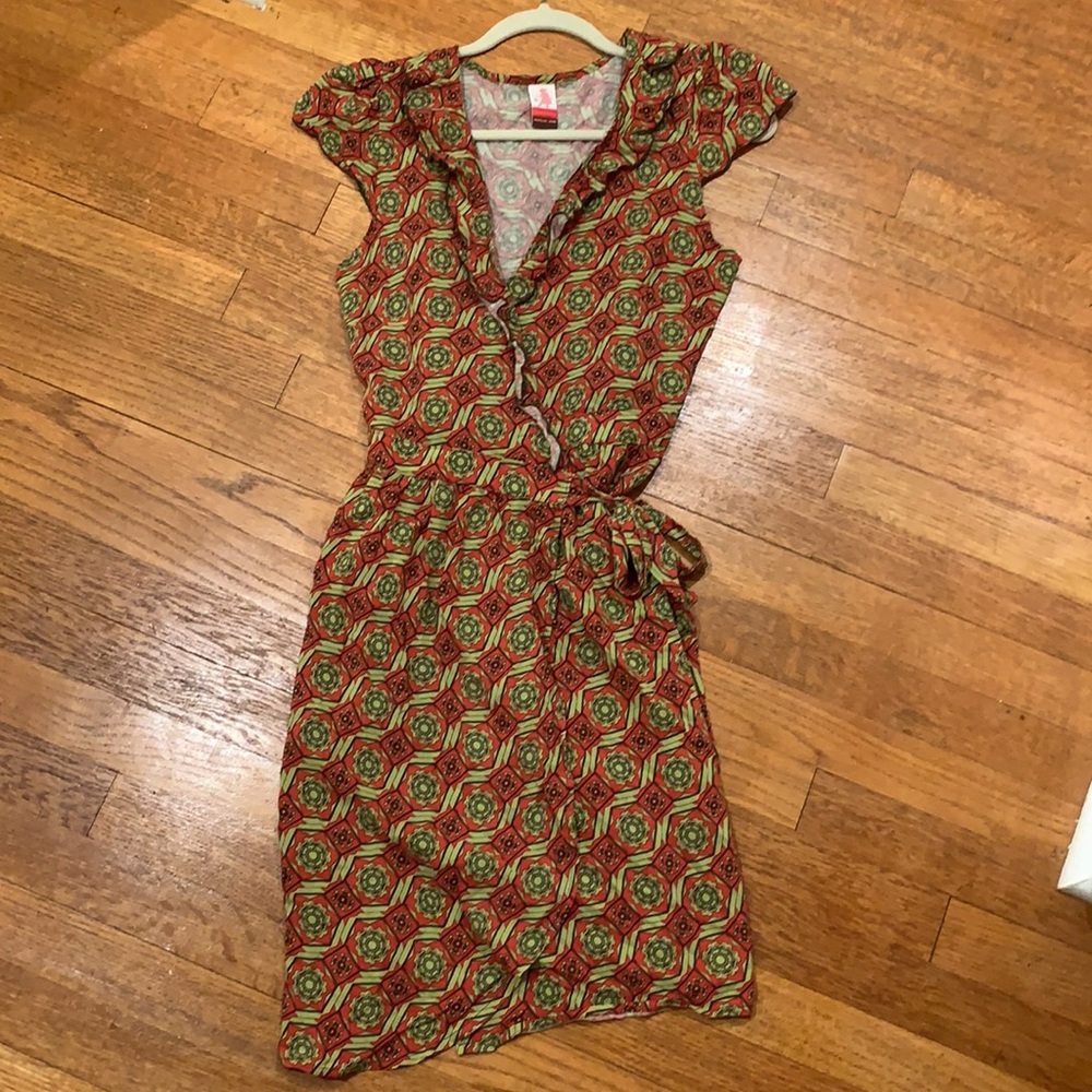 Matilda Jane serendipity sleeveless ruffle wrap dress